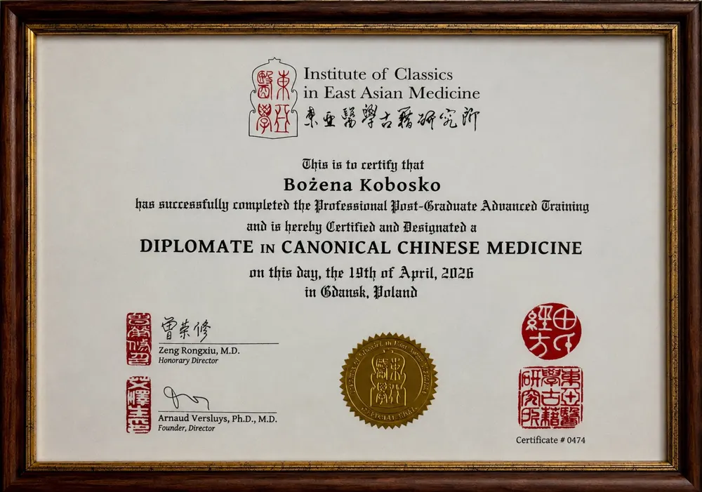 ICEAM · Diplomate in Canonical Chinese Medicine · 2026